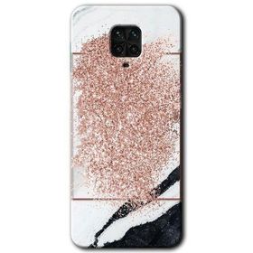 Xiaomi Redmi Note 9S Simli Mermer Baskılı Uyumlu Silikon Kılıf
