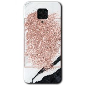 Xiaomi Redmi Note 9S Simli Mermer Baskılı Uyumlu Silikon Kılıf