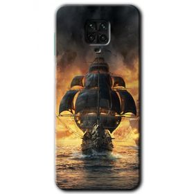 Xiaomi Redmi Note 9S Siyah İnci Baskılı Uyumlu Silikon Kılıf