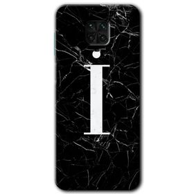 Xiaomi Redmi Note 9s Siyah Mermer Desenli F Harfi Baskılı Uyumlu Silikon Kılıf