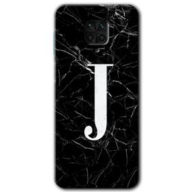 Xiaomi Redmi Note 9s Siyah Mermer Desenli F Harfi Baskılı Uyumlu Silikon Kılıf