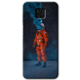 Xiaomi Redmi Note 9S Smoke Astronot Baskılı Uyumlu Silikon Kılıf