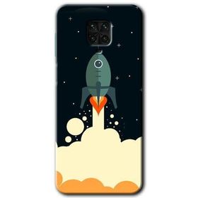 Xiaomi Redmi Note 9S Space Smoke Baskılı Uyumlu Silikon Kılıf