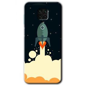 Xiaomi Redmi Note 9S Space Smoke Baskılı Uyumlu Silikon Kılıf