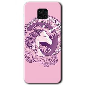 Xiaomi Redmi Note 9S Unicorn Pembe Baskılı Uyumlu Silikon Kılıf
