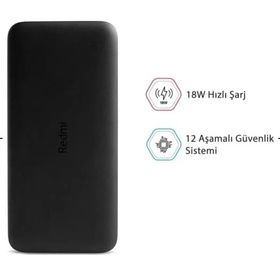 Xiaomi Redmi PB200LZM 20.000 mAh 18W Siyah Hızlı Şarj Powerbank