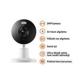 Xiaomi Smart Camera C100 2K 3 MP Gece Görüşlü IP Wi-Fi Güvenlik Kamerası