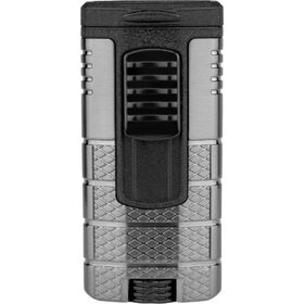Xikar Tactical Triple Lighter Gunmetal Siyah Puro Çakmağı