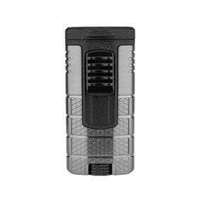 Xikar Tactical Triple Lighter Gunmetal Siyah Puro Çakmağı