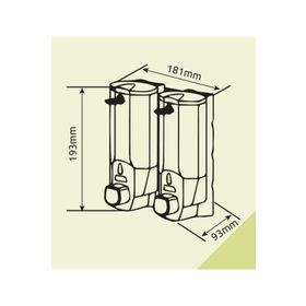Xinda ZYQ138SK 2'li Krom 380 ml Sıvı Sabun ve Şampuan Dispenseri