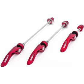 XLC QR-L05 Quick Release Kırmızı 3'lü Göbek ve Sele Mandalı Seti