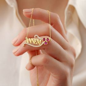 XMARKET 925 Ayar Sonsuzluk Annem Benim Kadın Gümüş Kolye