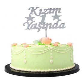 Xmarkettr Gümüş Kızım 1 Yaşında Pleksi Doğum Günü Parti Süsü