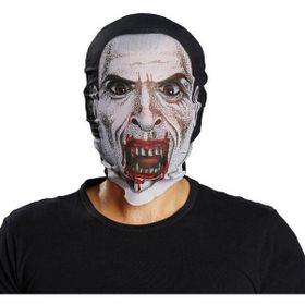 Xnews 3D Baskılı Maske Model 2 Kafaya Tam Geçmeli Bez Vampir Maskesi - Streç Korku Maskesi