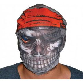 Xnews 3D Baskılı Maske Model 4 Kafaya Tam Geçmeli Bez Korsan Maskesi - Streç Korku Maskesi