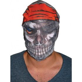 Xnews 3D Baskılı Maske Model 4 Kafaya Tam Geçmeli Bez Korsan Maskesi - Streç Korku Maskesi