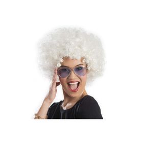 Xnews Beyaz Renk Kıvırcık Afro Bonus Peruk