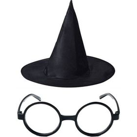 Xnews Harry Potter Büyücü Şapkası ve Harry Potter Siyah Renk Büyücü Gözlüğü