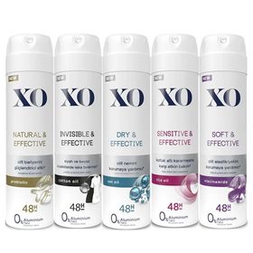 Xo Natural Invisible Dry Sensitive Soft Effective Karma 5'li 150 ml Kadın Deodorant