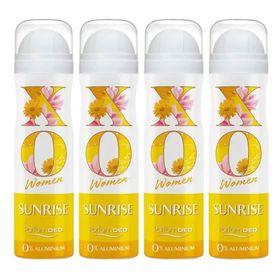 Xo Sunrise 4x150 ml Kadın Sprey Deodorant