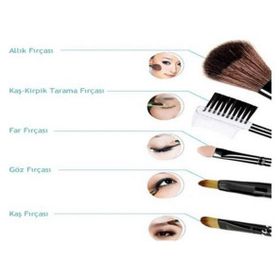 Xolo 5 Adet Mozaik Makyaj Fırça Seti + Jade Roller Siyah Yeşim Taşı