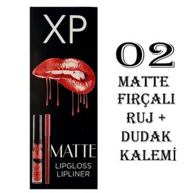 Xp 8680331748738 Matte Lipgloss Ruj + Lipliner Dudak Kalemi