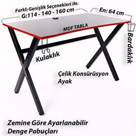 XPrime Noxus 140 cm Oyuncu Masası