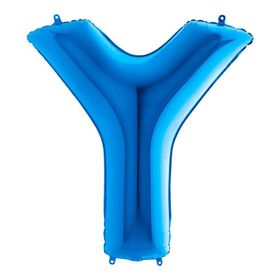 Y Harf Grabo Mavi 100 cm Folyo Balon