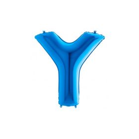 Y Harf Grabo Mavi 100 cm Folyo Balon