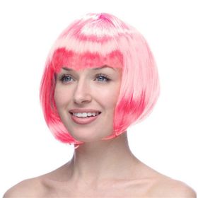 Yabidur Toz Pembe Peruk Küt Saç