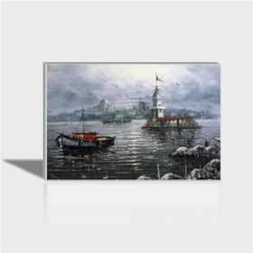 Yağlı Boya Kız Kulesi 60x90 Kanvas Tablo