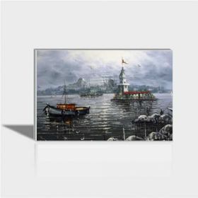 Yağlı Boya Kız Kulesi 60x90 Kanvas Tablo