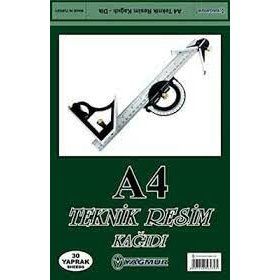 Yağmur A4 Dik 30 Yaprak Teknik Resim Kağıdı