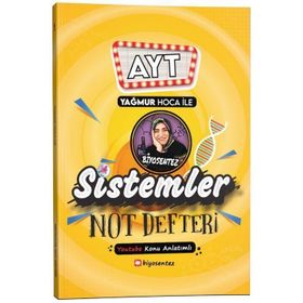 Yağmur Hoca ile AYT Biyosentez Sistemler Not Defteri Tamamı El Yazılı - KR Akademi Yayınları
