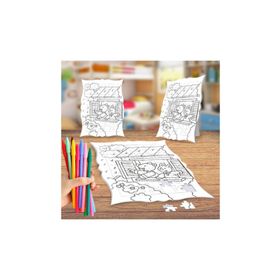 Yağmur İzleyen Arkadaş Boyama Puzzle Tablo
