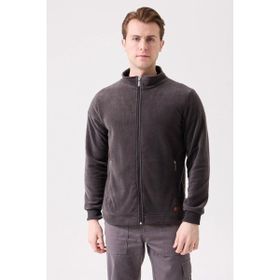 Yakamor Kalın Füme Erkek Softshell Polar Mont