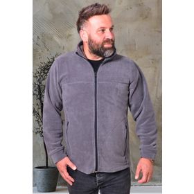 Yakamor Kalın Füme Erkek Softshell Polar Mont