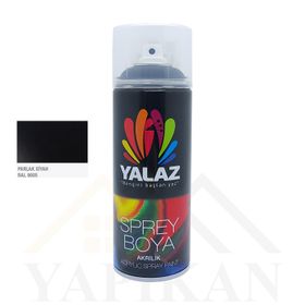 Yalaz Boya 400 ml Parlak Siyah Ral 9005 Yalaz Akrilik Sprey Boya