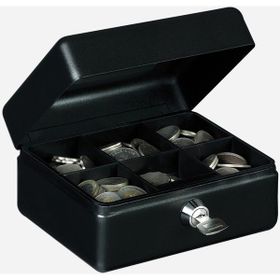 Yale 15x11.5x8 cm Küçük Boy Taşınabilir Siyah Mekanik Bozuk Para Kasası
