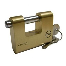Yale 80 mm Oval Kayar Pimli Milli Prinç Sarı Asma Kilit