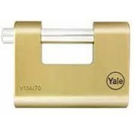Yale 80" Oval Kayar Pimli Pirinç Asma Kilit