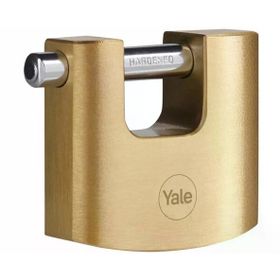 Yale Kilit 70 mm Oval Kayar Pimli Milli Prinç Sarı Asma Kilit