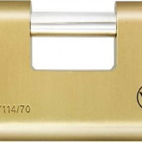 Yale Kilit 70 mm Oval Kayar Pimli Milli Prinç Sarı Asma Kilit