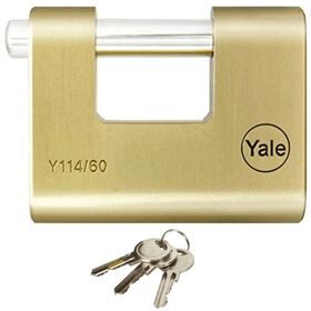 Yale Y114B/60/114/1 60 mm Oval Kayar Pimli Pirinç Sarı Asma Kilit