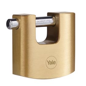Yale Y114B/60/114/1 60 mm Oval Kayar Pimli Pirinç Sarı Asma Kilit