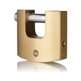 Yale Y114B/90/127/1 Pirinç 90 mm Oval Kayar Pimli Asma Kilit