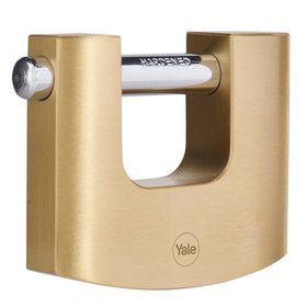 Yale Y114B/90/127/1 Pirinç 90 mm Oval Kayar Pimli Asma Kilit