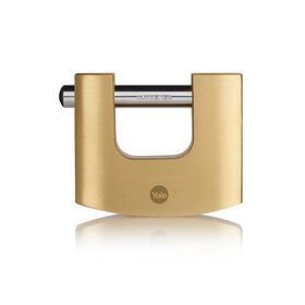 Yale Y114B/90/127/1 Pirinç 90 mm Oval Kayar Pimli Asma Kilit
