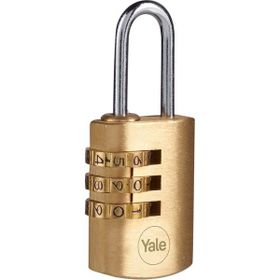 Yale Y150B/22/120/1 Standart Korumalı Çelik Halkalı 3 Haneli Şifreli Pirinç Asma Kilit