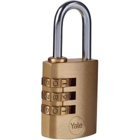 Yale Y150B/30/125/1 Sarı Çelik Halka 3 Haneli Şifreli Pirinç Asma Kilit